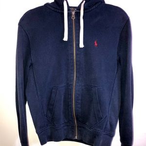 Navy Blue Ralph Lauren Zip-up Hoodie - Size S